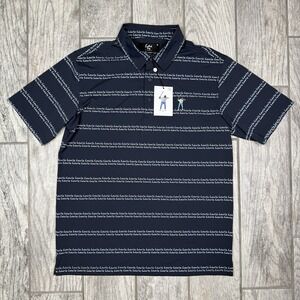 Eastside Golf Snap‎ Placket Polo Mens M Blue Logo AOP Short Sleeve Nylon Stretch